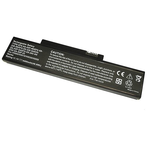 Аккумулятор (АКБ, аккумуляторная батарея) S26391-F6120-L470 для ноутбука Fujitsu Siemens Esprimo V5535, 5200мАч, 11.1В, черная