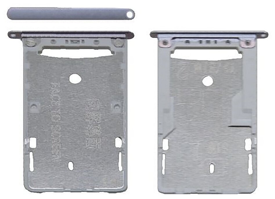 Держатель (лоток) SIM карты для Xiaomi Redmi 4X Note 4 Note 4X серебристый
