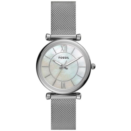 фото Наручные часы fossil наручные часы fossil carlie 35, белый, серебряный