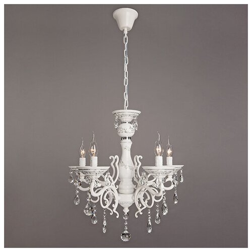 Люстра Bogate's 701/5 Strotskis, E14, 300 Вт, кол-во ламп: 5 шт., цвет: белый