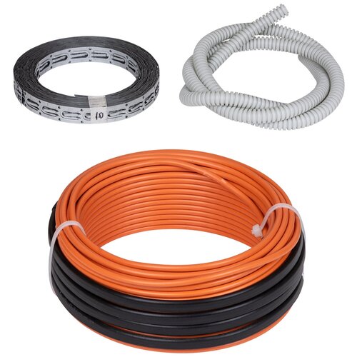 Двухжильный теплый пол в стяжку профи 79 м 1600 Вт S укладки 94-133 м монтажная лента TDM 6396₽