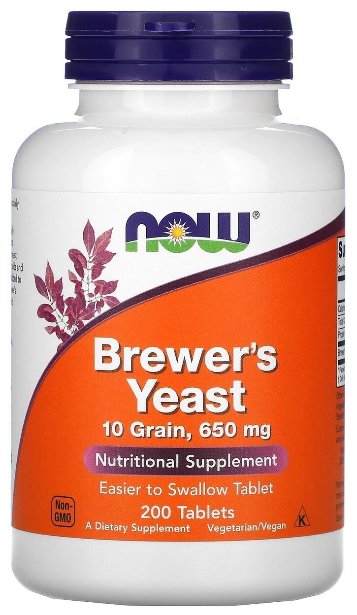 Таблетки NOW Brewer's Yeast 10 Grains 650 мг