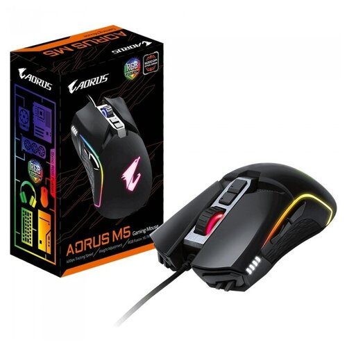 Мышка USB Optical Black Aorus M5 Gigabyte Aorusm5bk .