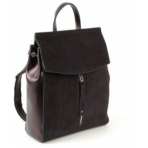 фото Женский кожаный рюкзак м8505-220 браун (113831) fuzi house