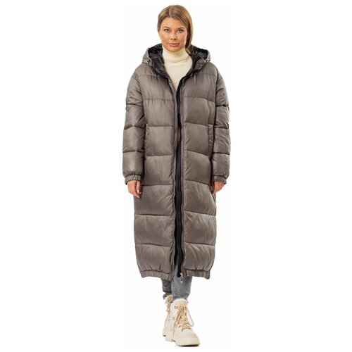 Куртка женская зимняя пуховик / куртка зимняя женская / Пальто женское зимнее цвет черный размер 58