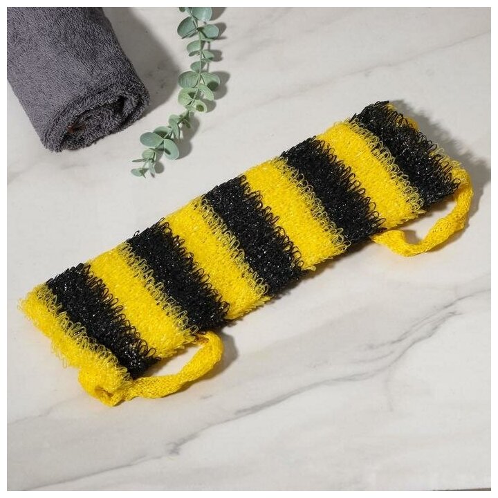 фото Мочалка Пчелка, 12×45 см