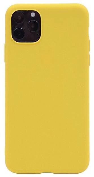 Силиконовый чехол на Apple iPhone 11 Pro Max / Эпл Айфон 11 Про Макс Soft Touch желтый
