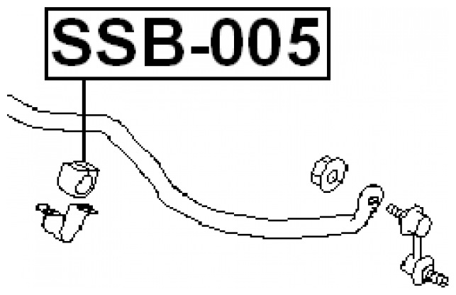 Втулка переднего стабилизатора Febest SSB-005