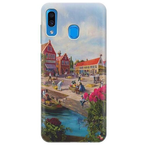 фото Чехол - накладка artcolor для samsung galaxy a20 / a30 с принтом "старинный амстердам" re:pa