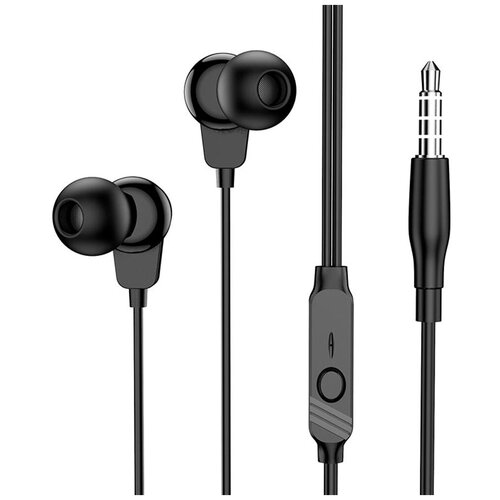 Проводные наушники для телефона Borofone BM64 Goalant с микрофоном черные 30600₽