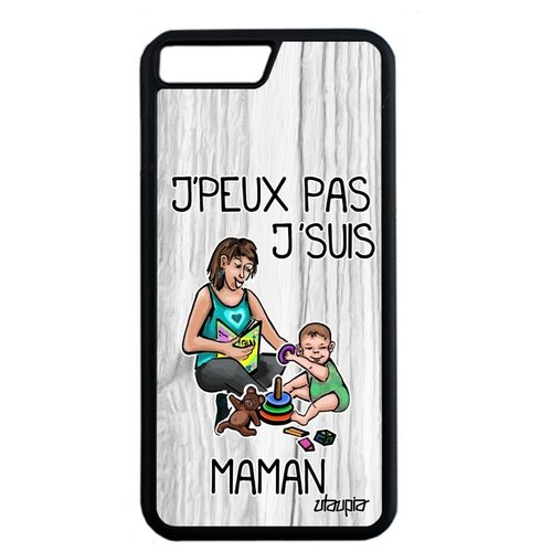 фото Новый чехол на // apple iphone 8 plus // "не могу - стала мамой!" рисунок прикольный, utaupia, светло-розовый