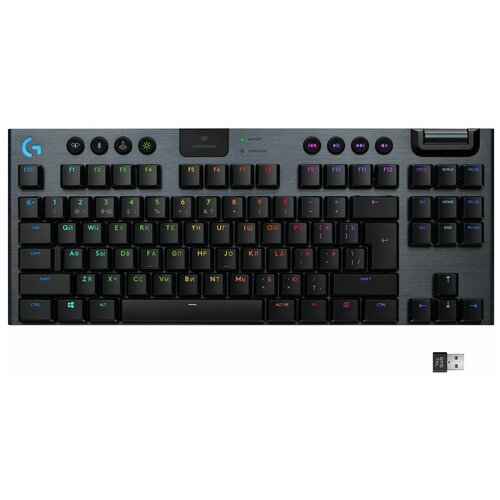 Игровая клавиатура Logitech G915 TKL LIGHTSPEED Wireless RGB (920-009536) клавиатура для smarttv logitech wireless touch k400 plus black 920 007147