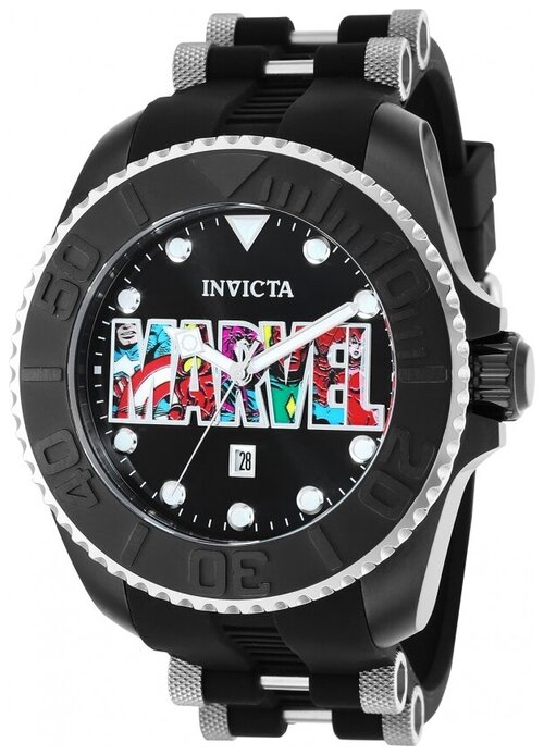 Наручные часы INVICTA Наручные часы Invicta Marvel logo Men Limited Edition 36414, черный