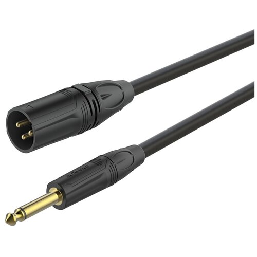 Кабель аудио 1xJack - 1xXLR Roxtone GMXJ250/6 6.0m roxtone dmxj260 6 кабель микрофонный d 6 0мм xlr male 6 3мм jack s 6м