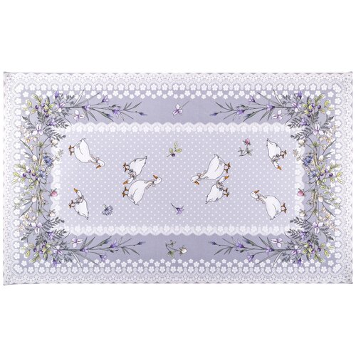 фото Полотенце 850-710-61 гуси легард 70*40 см серый, цветы (серый), полотенце 40x70 santalino