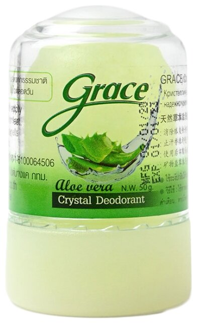 Grace Дезодорант Aloe Vera, кристалл (минерал), 50 мл, 50 г