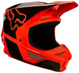 Мотошлем подростковый Fox V1 Revn Youth Helmet Flame Red 2021 YS