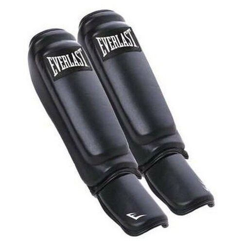 Защита голени и стопы Everlast Martial Arts Leather Shin-Instep черная L/XL