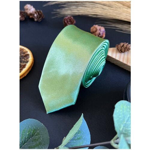 Галстук 2beMan, зеленый галстук однотонный для мужчин зеленый