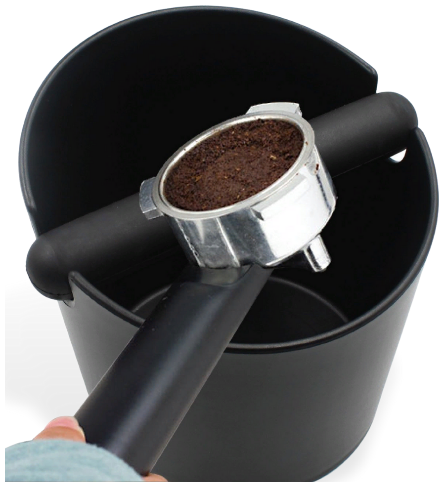 Нок-бокс для кофе пластиковый 15.5*15.5 см Milk Mazer, цвет черный, нок бокс для кофейных отходов, контейнер для кофейного жмыха - фотография № 11