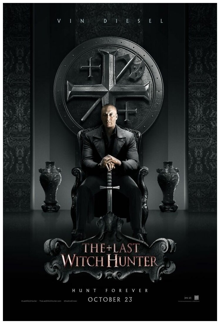 Плакат, постер на бумаге The Last Witch Hunter/Последний охотник на ведьм. Размер 21 на 30 см