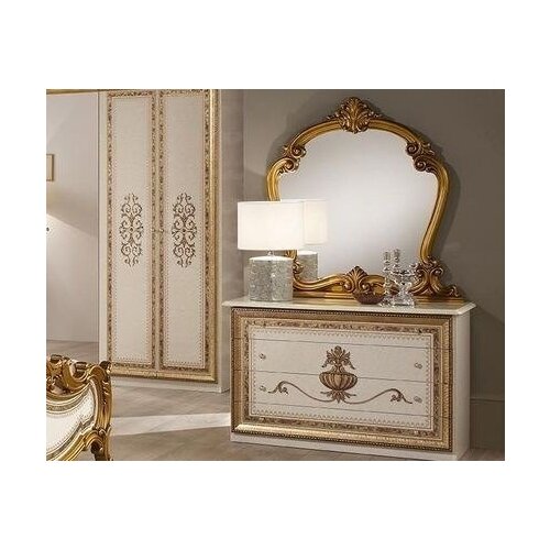 Комод с зеркалом Alba Анита цвет бежевый