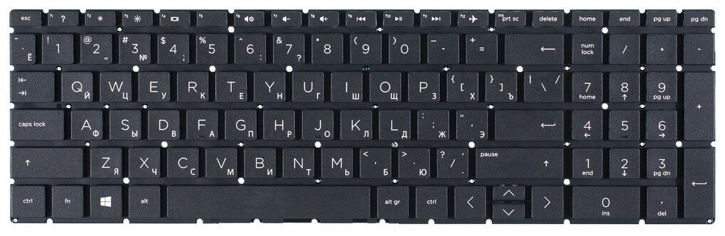 Клавиатура черная для HP Pavilion 250 G7, 255 G7, Gaming 15-ec0044ur,15-cx0027ur, 15-da0351ur,15-cx, 15-db1144ur,15-cx0171ur, 15-da0191ur и др