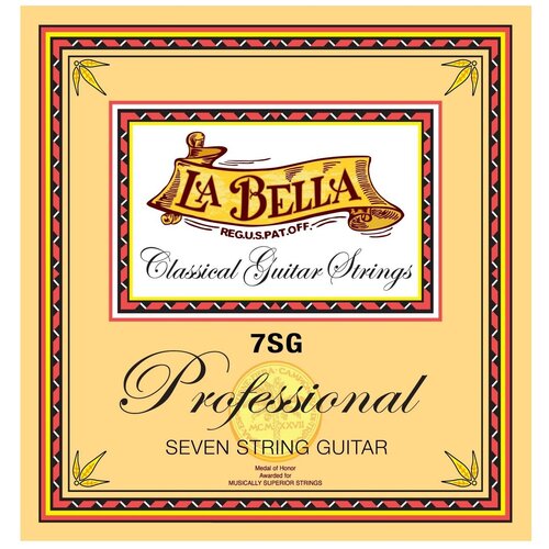7SG Комплект профессиональных струн для классической 7-струнной гитары La Bella струны для 7 струнной гитары stax sl 007 10 50