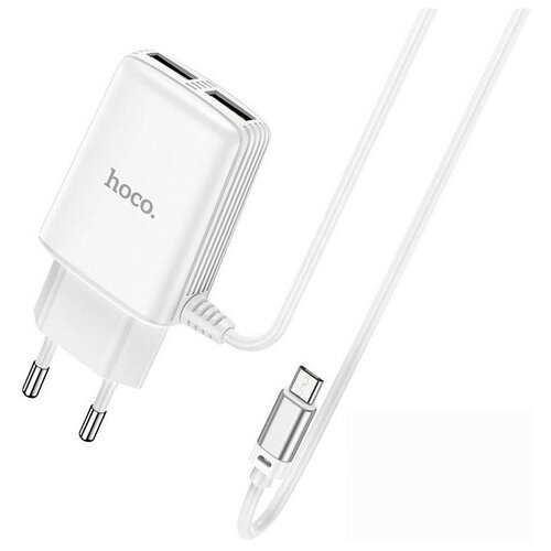 Сетевое зарядное устройство Hoco C82A Real power с кабелем USB Type-C, белый сетевое зарядное устройство hoco c82a real power с кабелем usb type c черный