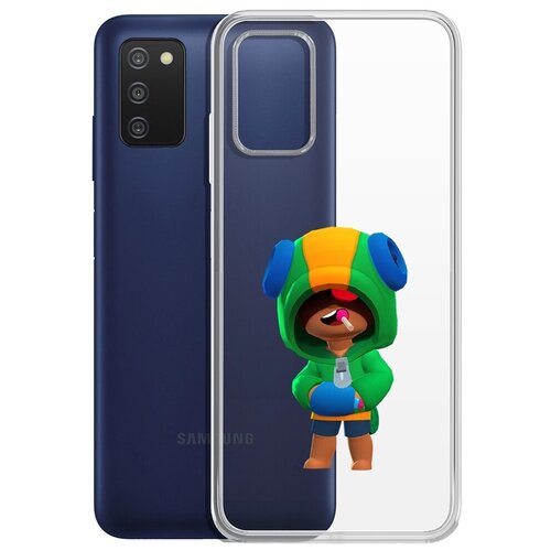 чехол накладка clear case brawl stars леон для samsung galaxy a71 a715 Чехол-накладка Clear Case Brawl Stars-Леон для Samsung Galaxy A03s (A037)