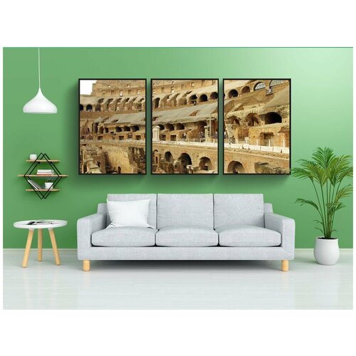 фото Набор модулных постеров для интерьера "италия, рим, колизей" 60x90 см. в тубусе, без рамки lotsprints