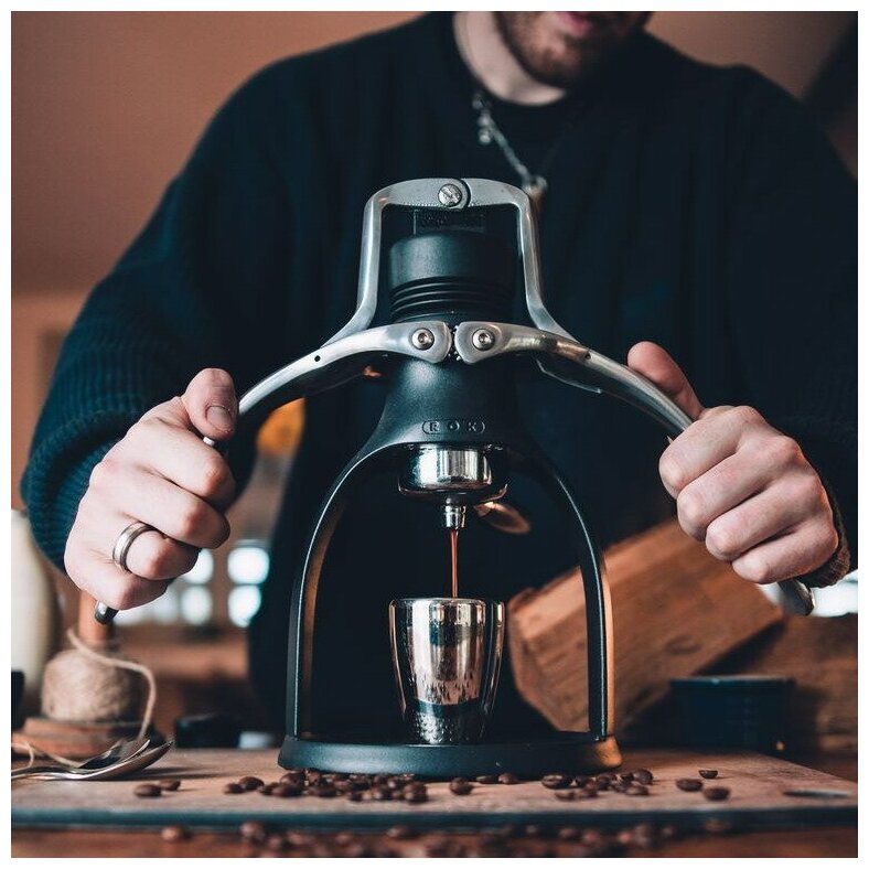 Ручная кофеварка ROK EspressoGC черная - фотография № 3