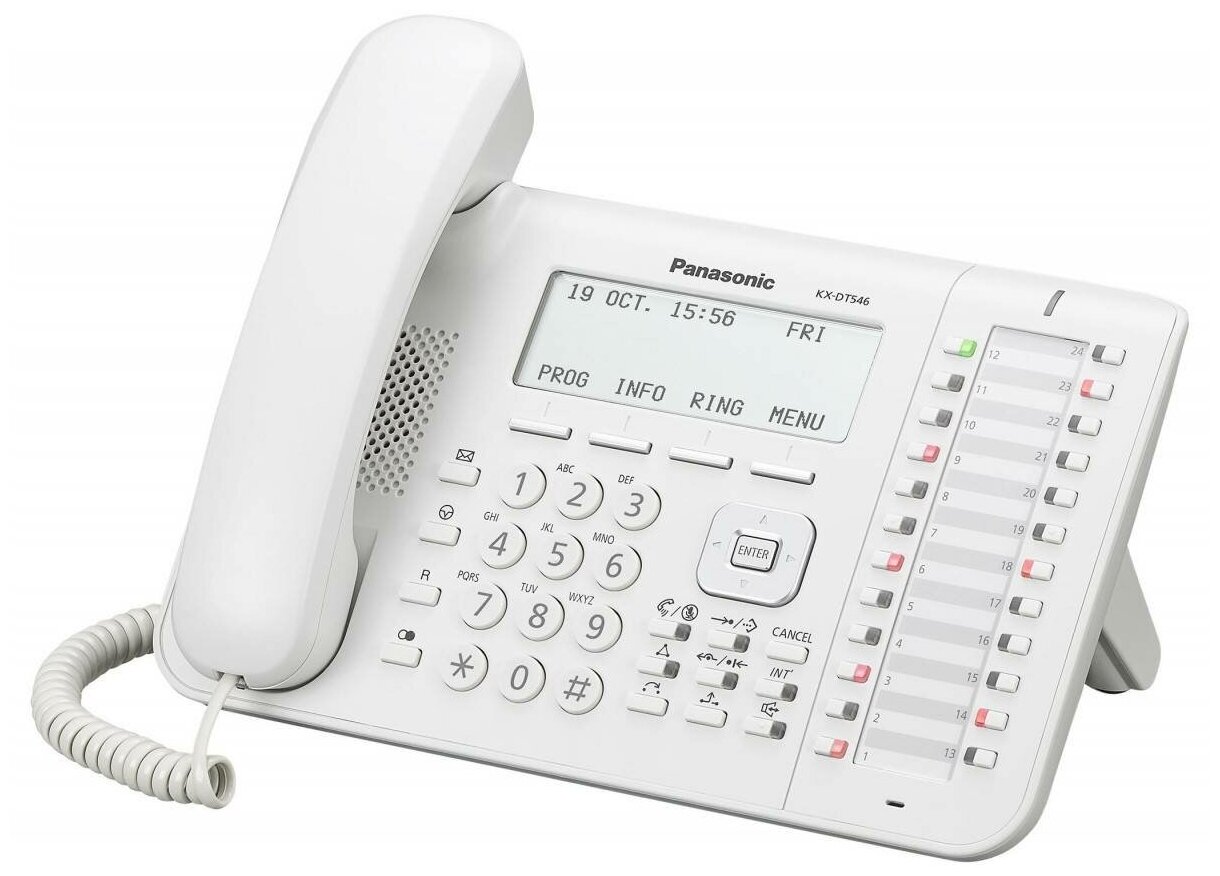 Системный телефон Panasonic "KX-DT546RU", белый