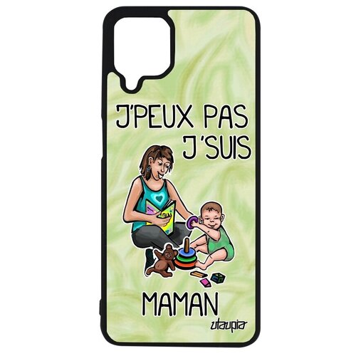 фото Защитный чехол на смартфон // galaxy a12 // "не могу - стала мамой!" карикатура юмор, utaupia, светло-зеленый