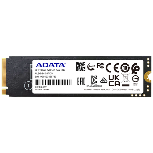 Накопитель SSD M.2 ADATA Legend 1024GB PCIe 4.0 x4 3D TLC (ALEG-840-1TCS)