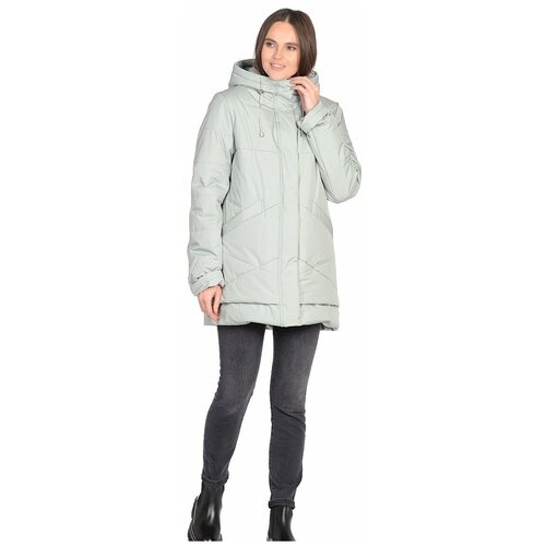Куртка Maritta, размер 44(54RU), мятный пальто утепленное с капюшоном из искусственного меха 1 мес 54 см бежевый