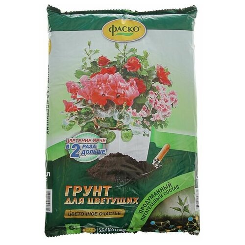 Почвогрунт Фаско Для цветущих Универсальный, 5 л почвогрунт для цветущих растений фаско 5л цветочное счастье