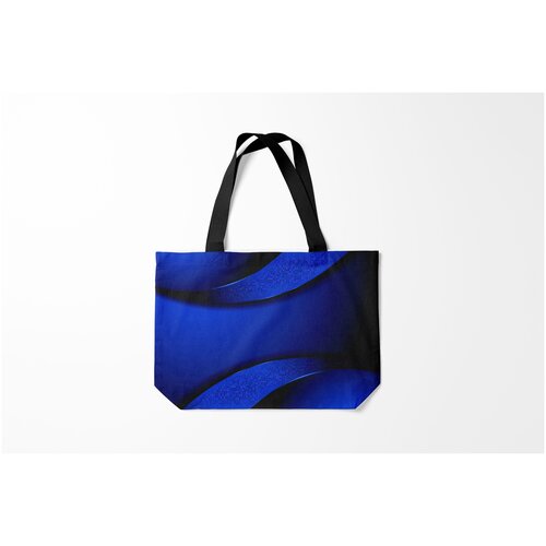 Сумка-шоппер / 46х35 см / Популярные иллюстрации / Модные 3D BLUE Вечерний синий цвет