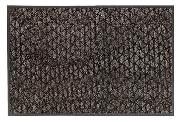 Коврик придверный влаговпитывающий Крафт, 80х120 см, цвет коричневый - фотография № 3