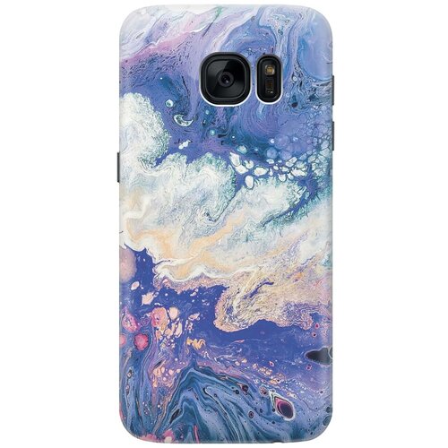 фото Gosso ультратонкий силиконовый чехол-накладка для samsung galaxy s7 с принтом "фиолетовый мрамор"