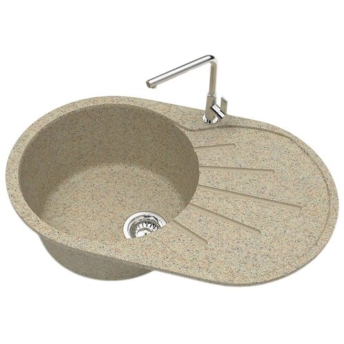 Мойка кухонная овальная Zett lab Модель 110/Q5 песок T110Q005