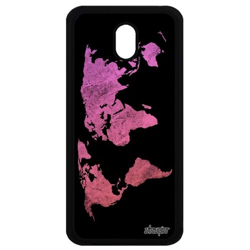 фото Защитный чехол на смартфон // samsung galaxy j5 2017 // "карта мира" земля стиль, utaupia, черный