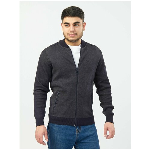 Кардиган POOLL PARK, длинный рукав, силуэт полуприлегающий, средней длины, трикотажный, размер XXL(54), синий