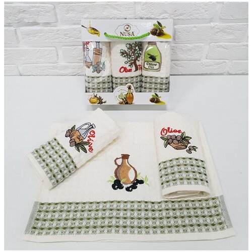 фото Nusa кухонное полотенце оливки (35х50 см - 3 шт) br40961
