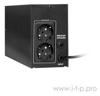 Источник бесперебойного питания Exegate EP285603RUS 600VA/360W, LED, AVR, 2 евророзетки, black - фото №5