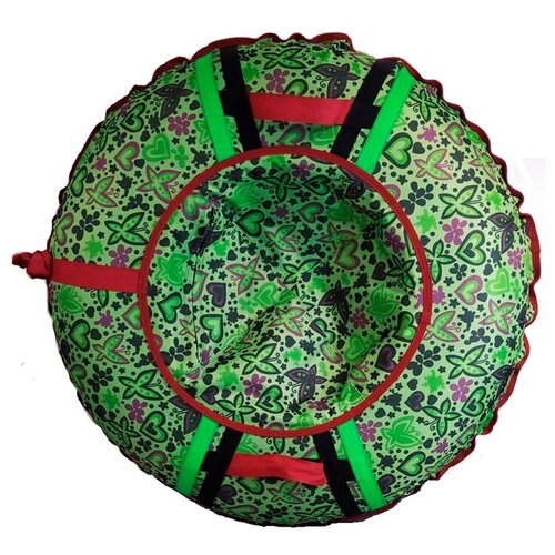Тюбинг Superbak Бабочки и цветы, зеленый, 120 см, с камерой. тюбинг superbak космос 120 см с камерой