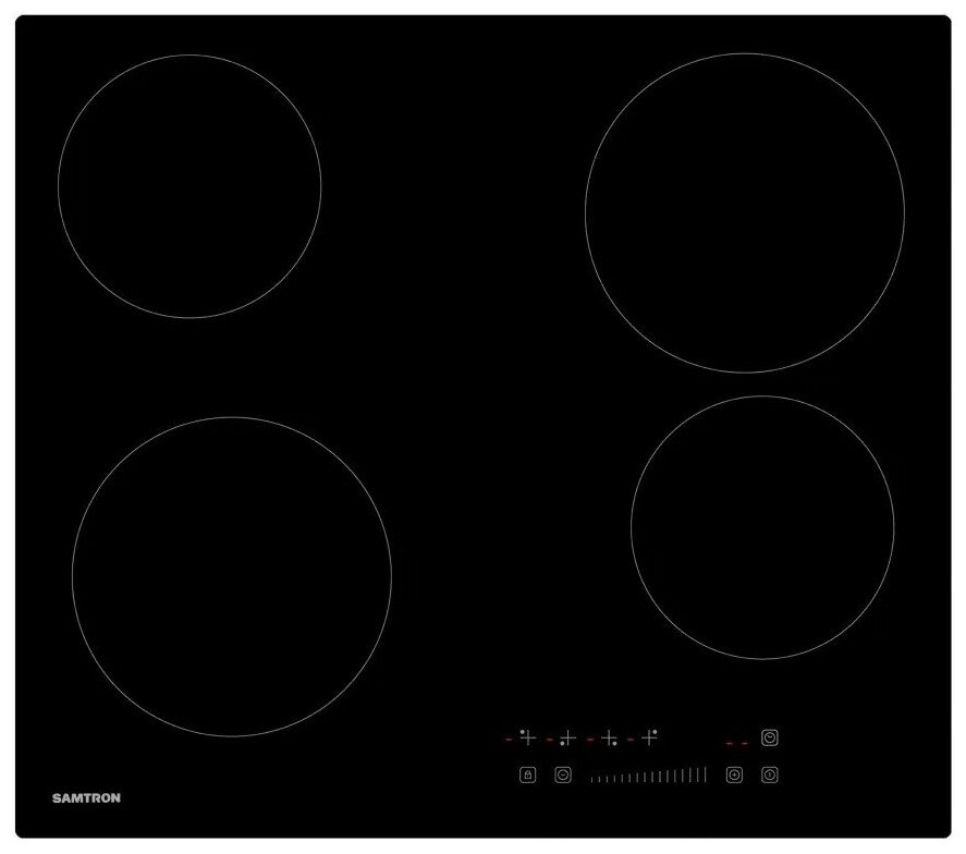 Встраиваемая электрическая панель SAMTRON AC-611bg цвет чёрный