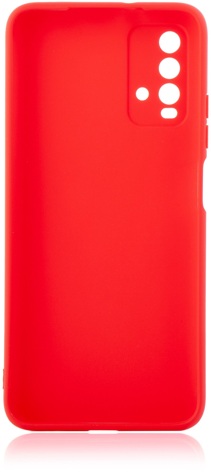 Чехол ROSCO для Xiaomi Redmi 9T, Poco M3 (Сяоми Редми 9Т, Поко м3), бортик (защита) вокруг блока камеры, силиконовый чехол, красный