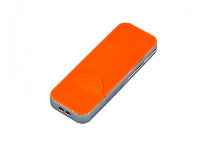 Пластиковая флешка для нанесения логотипа в стиле iphone (4 Гб / GB USB 2.0 Оранжевый/Orange I-phone_style Flash drive Недорого)