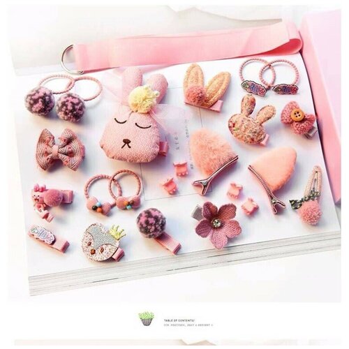 Набор аксессуаров Grand Price для волос заколки резинки невидимки комплект 24 шт стиль A 453₽